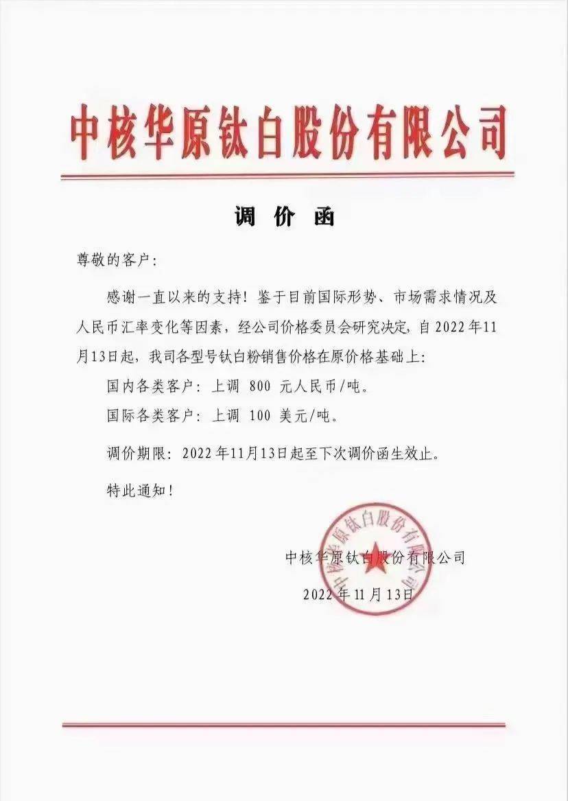 行情 | 龙头密集发布涨价函<strong></p>
<p>莱特币价格今日行情</strong>，钛白粉再迎涨价潮