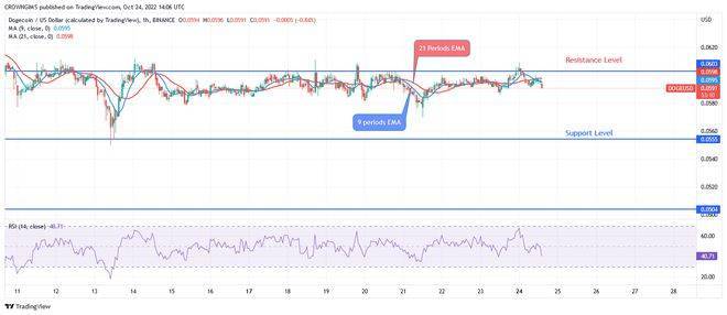 10 月 24日今天的狗狗币价格预测：DOGE 的价格区间为 0.060 美元