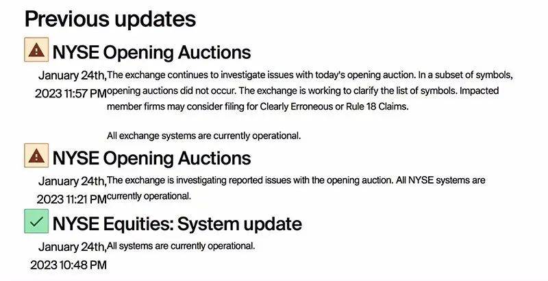 罕见一幕:纽交所出事了<strong></p>
<p>股票停盘最长时间</strong>!