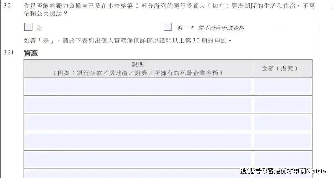 要有多少资产证明，才能申请香港优才？