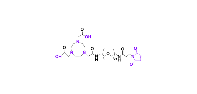 双酰胺修饰NOTA-CONH-PEG23-NH-CO-CH2-CH2-Mal螯合物