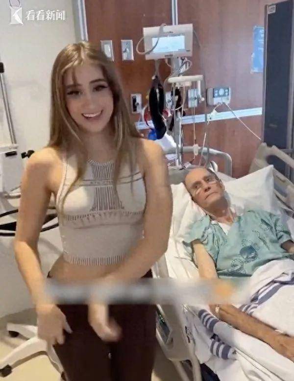 85岁富豪住院<strong></p>
<p>虚拟币寸头</strong>，22岁网红女友病床前兴奋热舞：遗嘱写了自己名