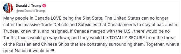 “我们要买下阿拉斯加”<strong></p>
<p>虚拟币老板</strong>，加拿大安大略省省长回击后又说“开玩笑”