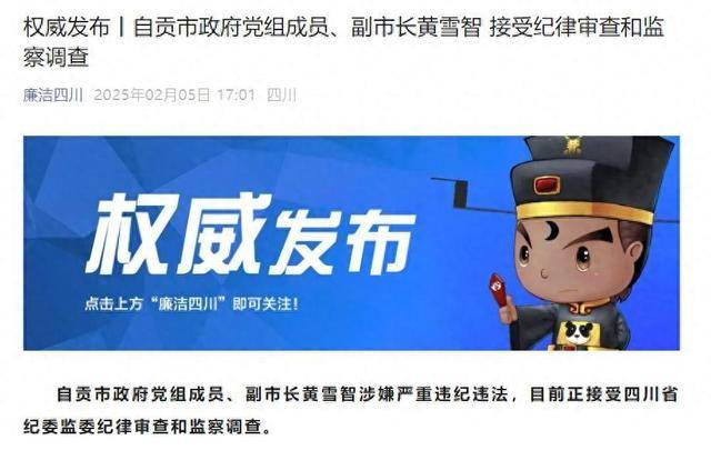 涉嫌严重违纪违法<strong></p>
<p>虚拟币出仓</strong>,四川省自贡市政府党组成员、副市长黄雪智接受审查调查