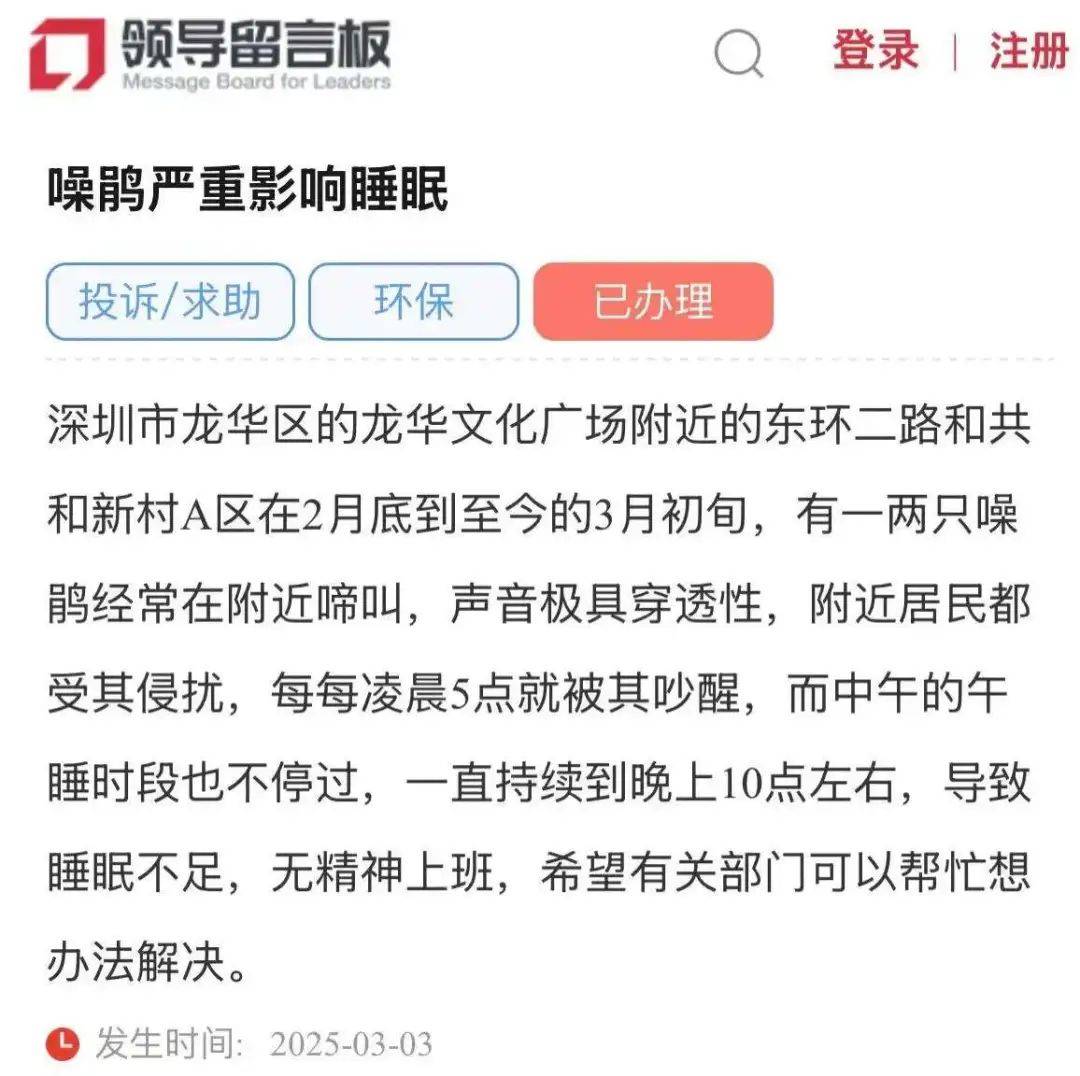 “周末想睡个懒觉都不行”<strong></p>
<p>TG虚拟币</strong>，有多少深圳人被这种鸟吵到神经衰弱