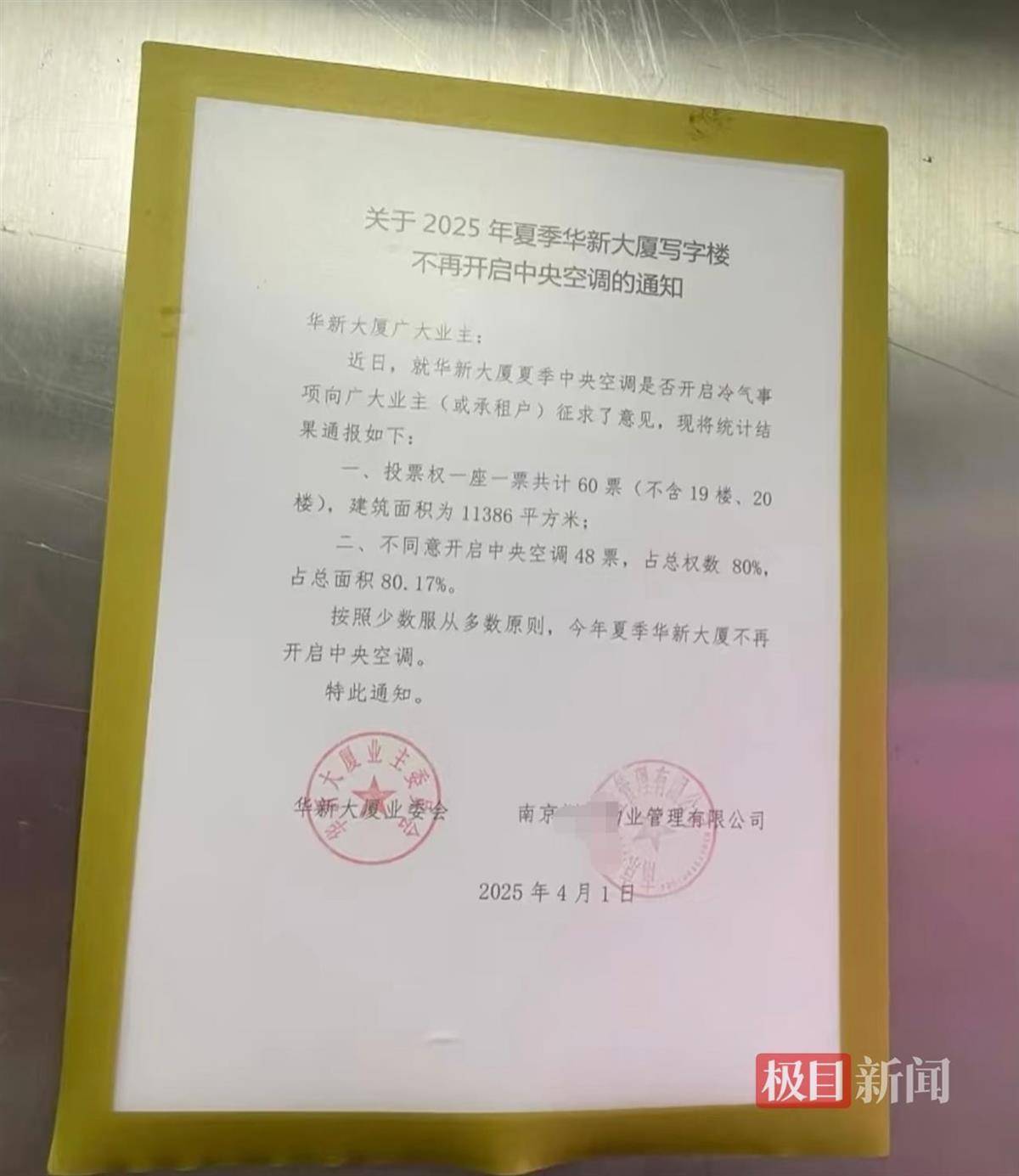 南京一写字楼投票决定夏季不开中央空调<strong></p>
<p>虚拟币网文</strong>，物业：少数服从多数