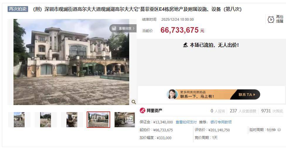 估值2亿元别墅6673万元起拍没人要<strong></p>
<p>数字货币走势</strong>,该别墅系“中科创系”案件涉案资产